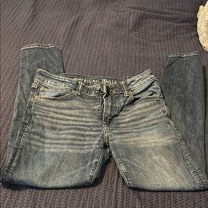 American Eagle Outfitters Men's Dark Blue Slim Jeans